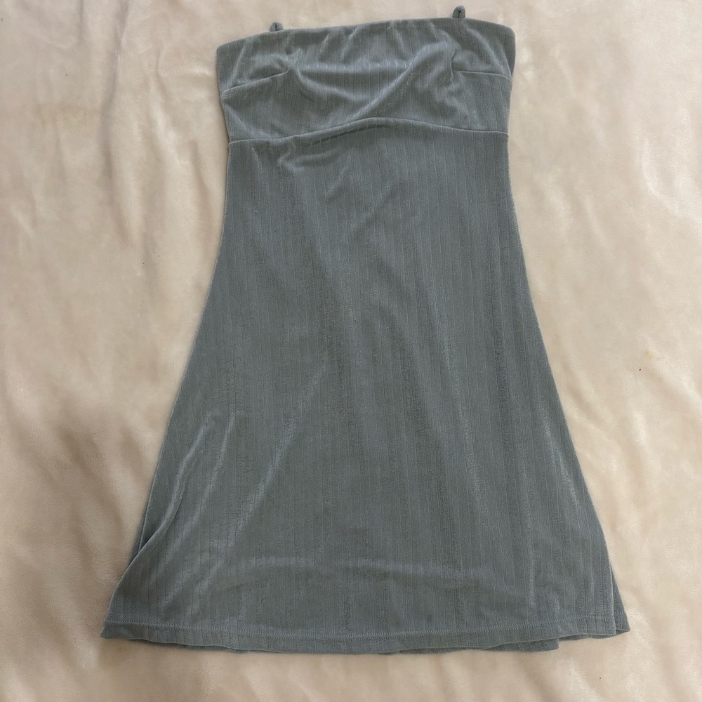 Free People Strapless Blue Dress